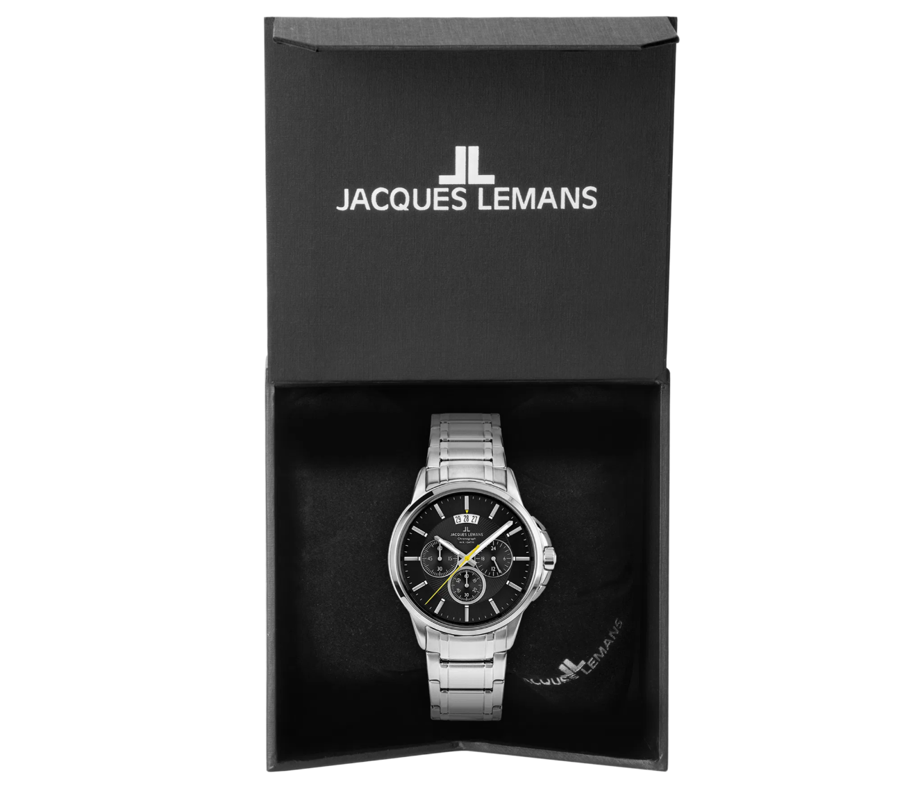 Jacques Lemans 1-1542D Men’s Watch – Stainless Steel, Chronograph, Sport Elegance