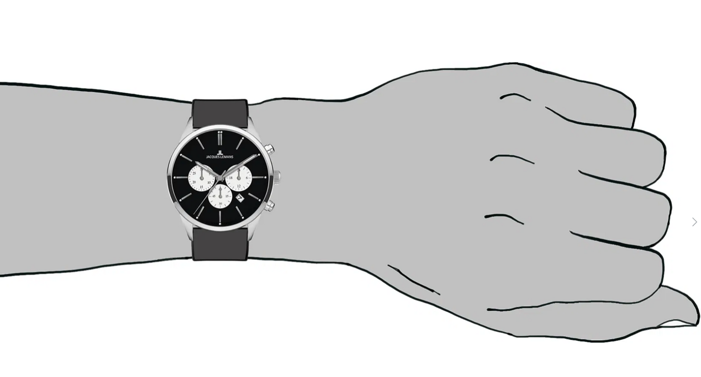 Jacques Lemans 1-1542D Men’s Watch – Stainless Steel, Chronograph, Sport Elegance