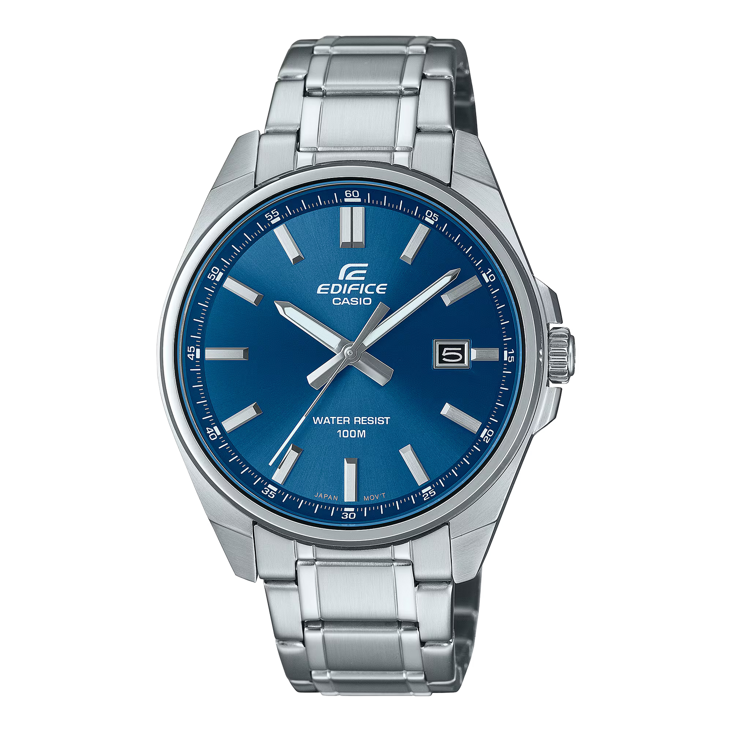 Casio Edifice EFV-150D-2AVUDF Men’s Watch – Stainless Steel, Blue Dial, 100M Water Resistance