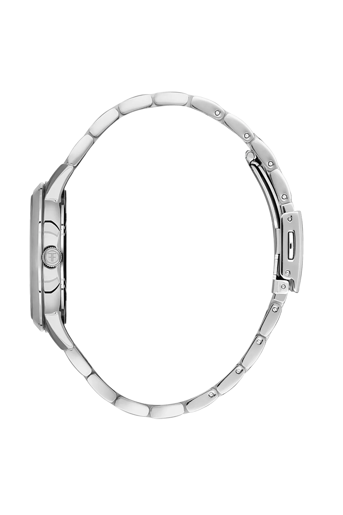 Freelook FL.1.10402-1 Women’s Watch – Silver Stainless Steel, Crystal Markers, White Dial