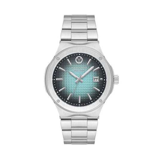 Valentino Orlandi VO.1.10007-3 – Green Gradient Textured Dial Men’s Stainless Steel Watch