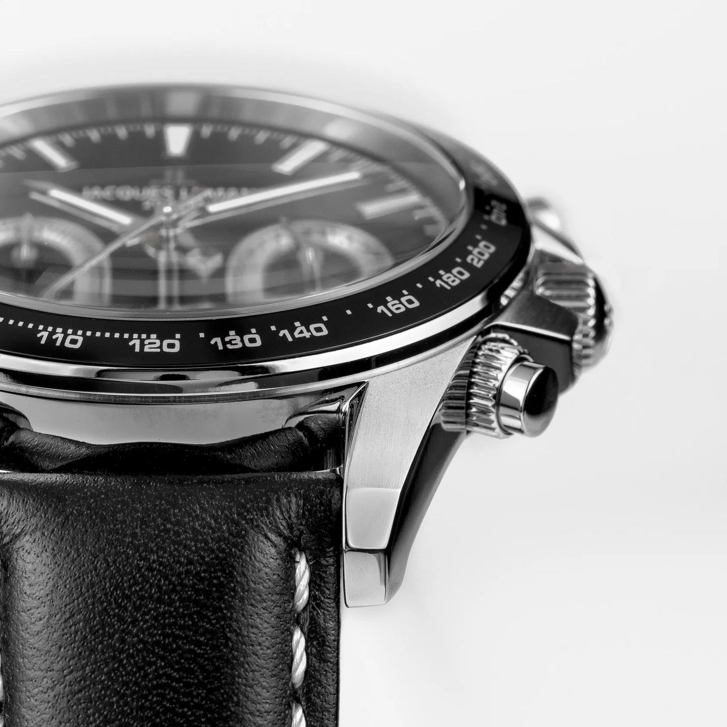 Jacques Lemans 1-1877A Men’s Chronograph – Stainless Steel, Black Dial, Sporty Elegance