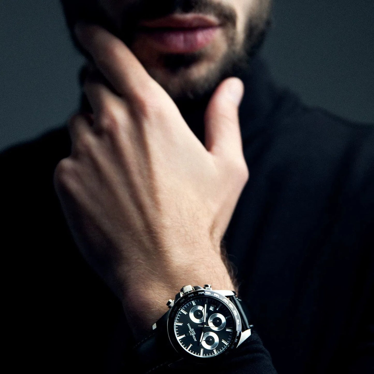 Jacques Lemans 1-1877A Men’s Chronograph – Stainless Steel, Black Dial, Sporty Elegance