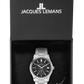 Jacques Lemans 1-2197F Men’s Watch – Stainless Steel, Black Dial, Elegant Design