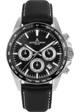 Jacques Lemans 1-1877A Men’s Chronograph – Stainless Steel, Black Dial, Sporty Elegance