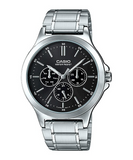 Casio MTP-V300D-1AUDF Men’s Watch – Black Dial, Multifunction Stainless Steel