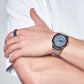 Milano UTBJ35 Men’s Watch – Ultra Thin, Stainless Steel, Blue Textured Dial