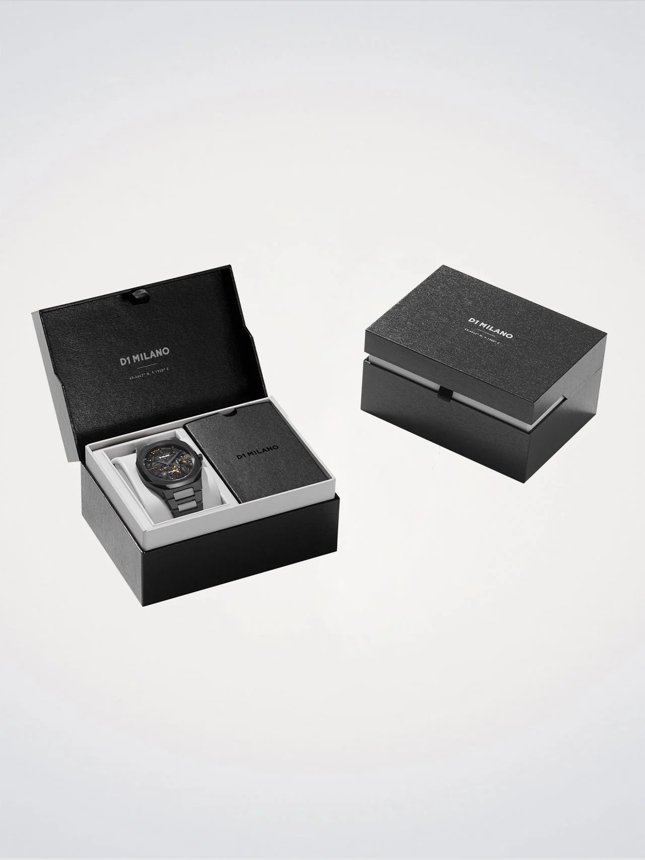 D1 Milano UTBJ31 Men’s Watch – Ultra Thin, Black Stainless Steel, Marble Effect Dial