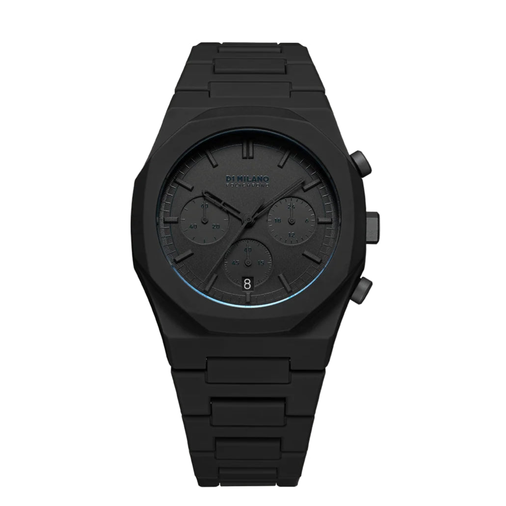 D1 Milano PHBJSH Polychrono Shadow – 40.5 mm Polycarbonate Chronograph (All-Black)