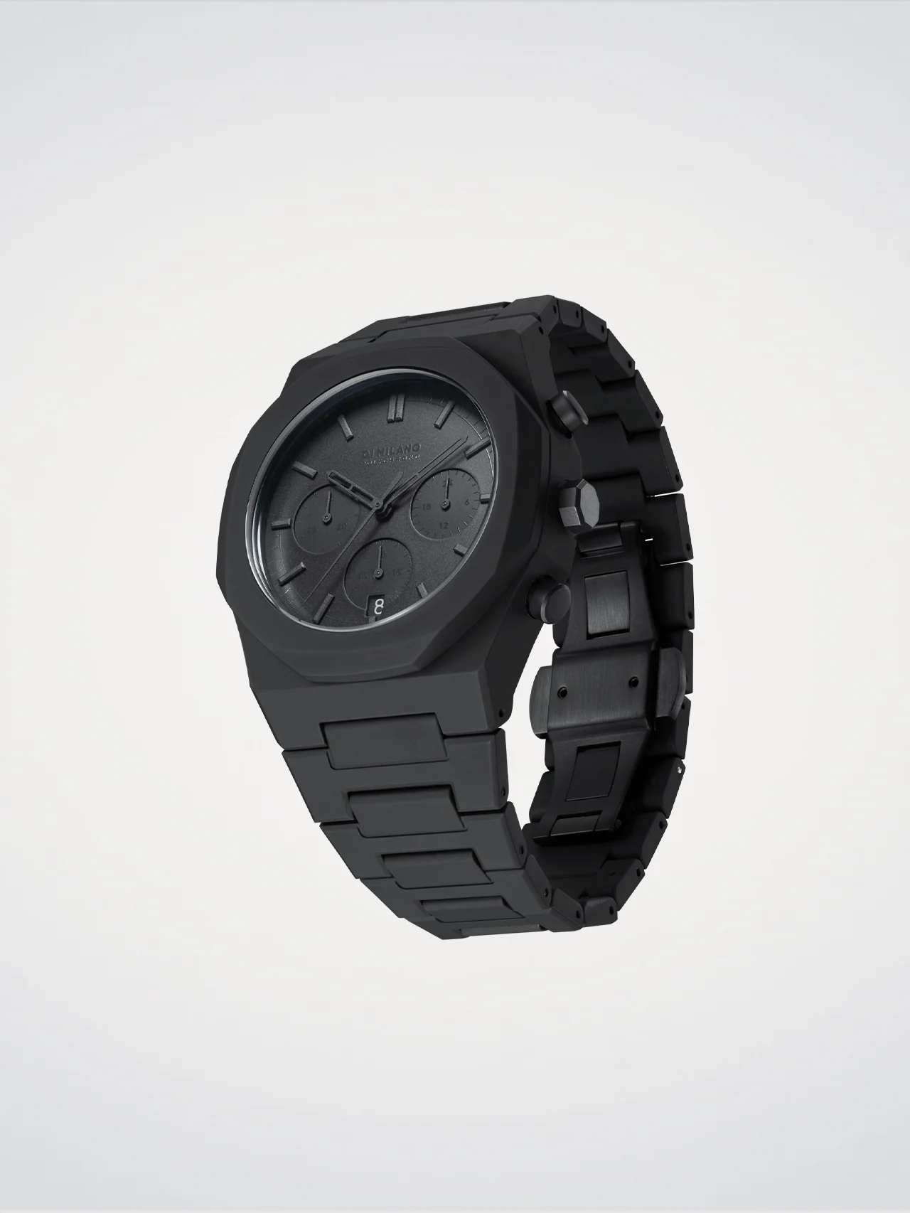 D1 Milano PHBJSH Polychrono Shadow – 40.5 mm Polycarbonate Chronograph (All-Black)