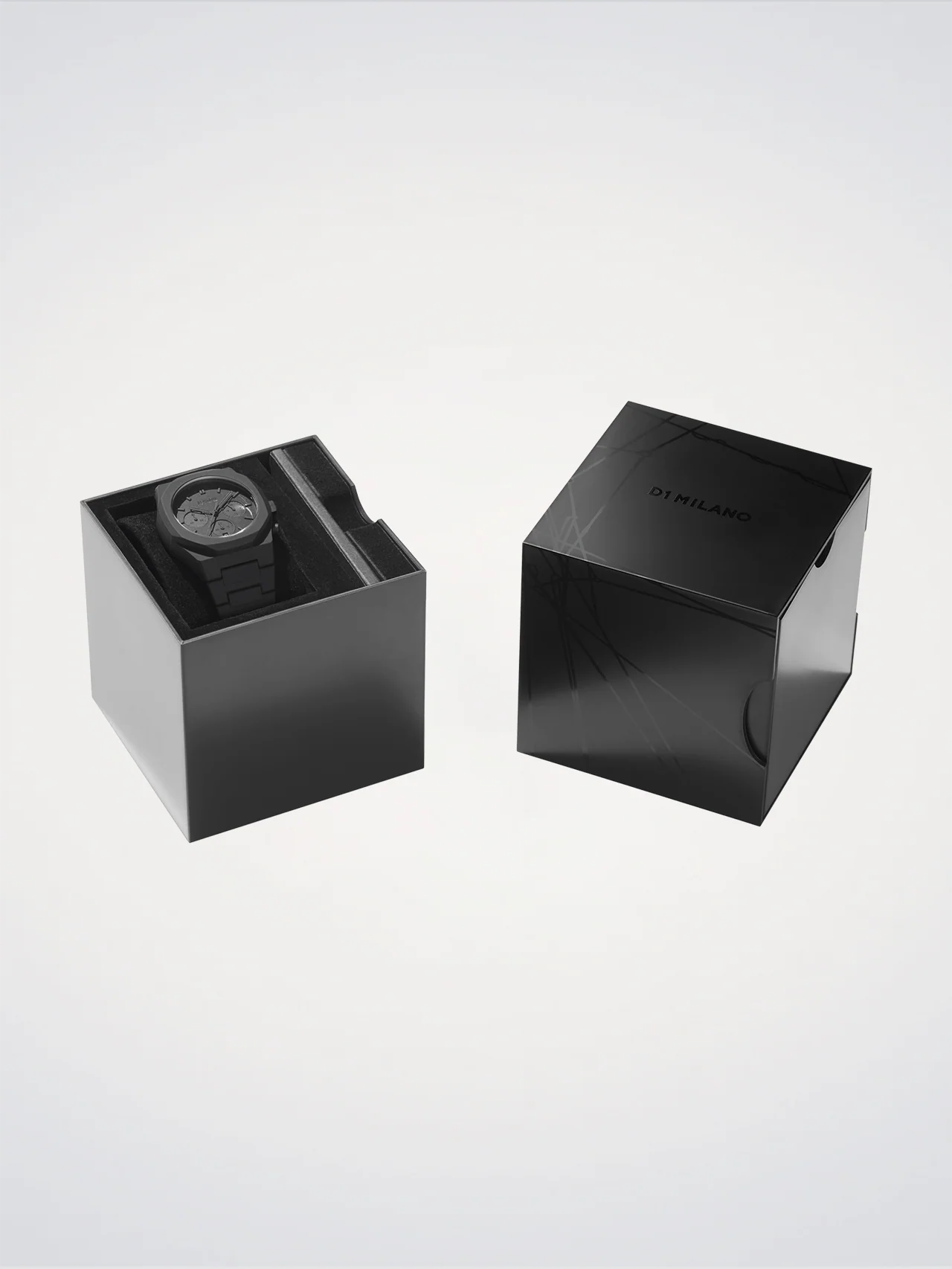 D1 Milano PHBJSH Polychrono Shadow – 40.5 mm Polycarbonate Chronograph (All-Black)