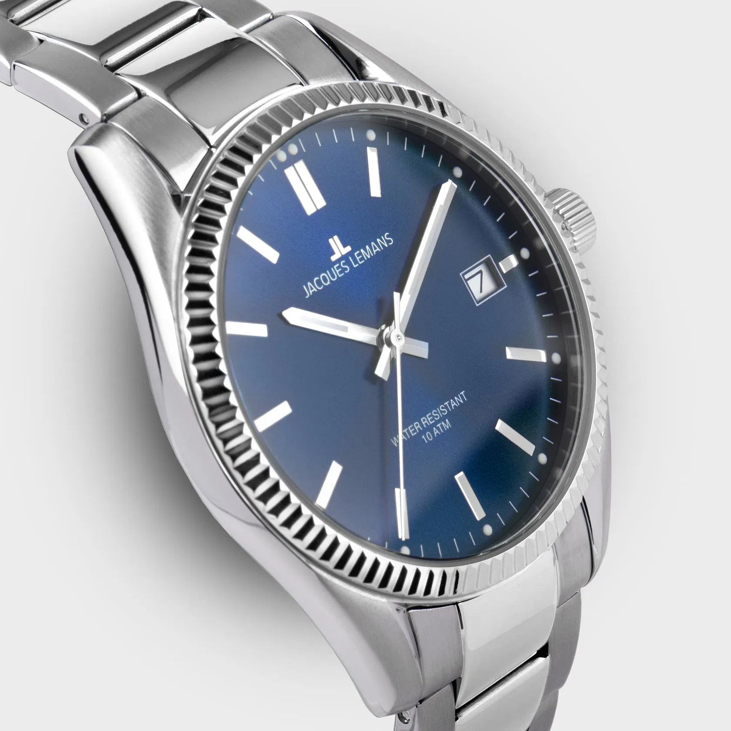Jacques Lemans 50-3C Men’s Watch – Stainless Steel, Blue Dial, Classic Design