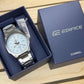 Casio Edifice EFR-S108DE-2AVUDF Men’s Watch – Slim Stainless Steel, Sapphire Crystal, Blue Dial