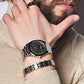 D1 Milano UTBJ32 Men’s Watch – Ultra Thin, Stainless Steel, Textured Black Dial