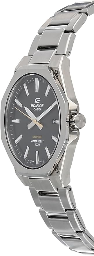 Casio Edifice EFR-S108D-1AVUDF Men’s Watch – Sapphire Crystal, Slim Stainless Steel, Black Dial