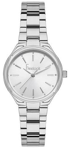 Freelook FL.1.10413-1 Women’s Watch – Silver Stainless Steel, Minimalist White Dial