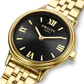 Amalys AMW-198 Women’s Watch – Gold Stainless Steel, Black Dial, Sapphire Glass
