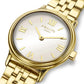 Amalys AMW-199 Women’s Watch – Gold Stainless Steel, Roman Numerals, Sapphire Glass