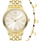 Amalys AMW-199 Women’s Watch – Gold Stainless Steel, Roman Numerals, Sapphire Glass