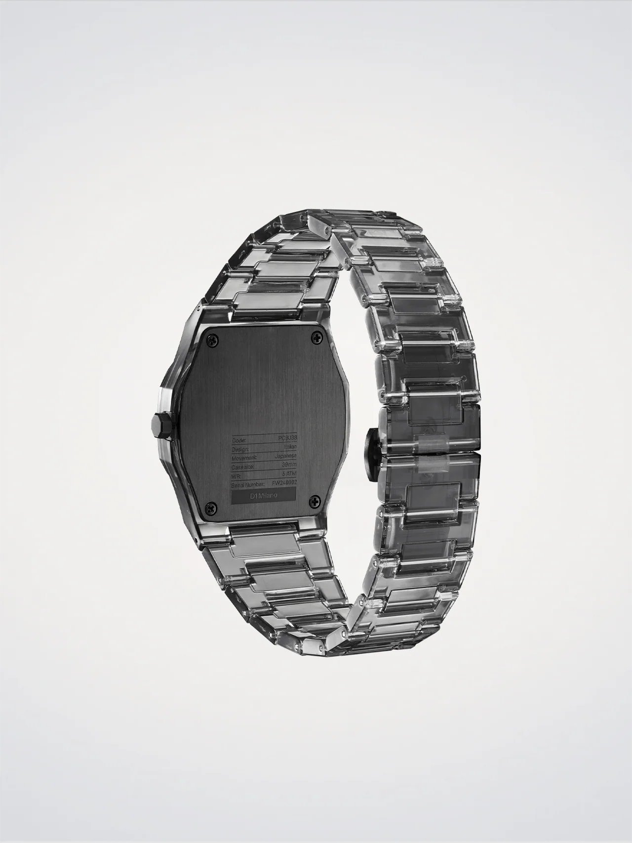 D1 Milano NYBJ02 Exp-Black – 39 mm Nylon Transparent Black Watch