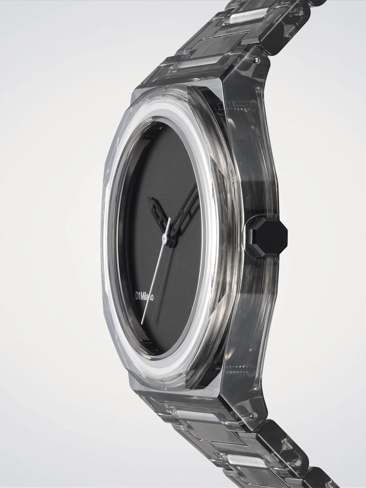 D1 Milano NYBJ02 Exp-Black – 39 mm Nylon Transparent Black Watch