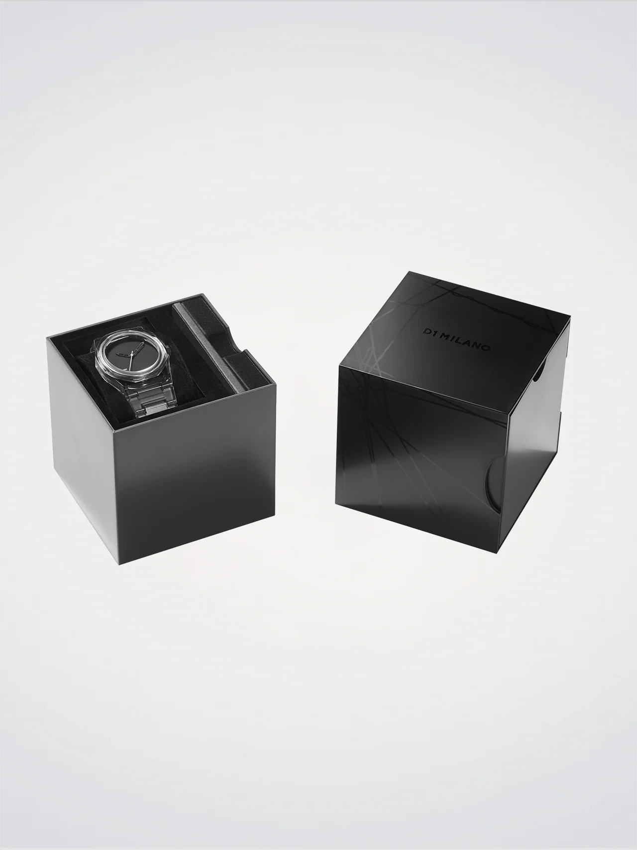 D1 Milano NYBJ02 Exp-Black – 39 mm Nylon Transparent Black Watch