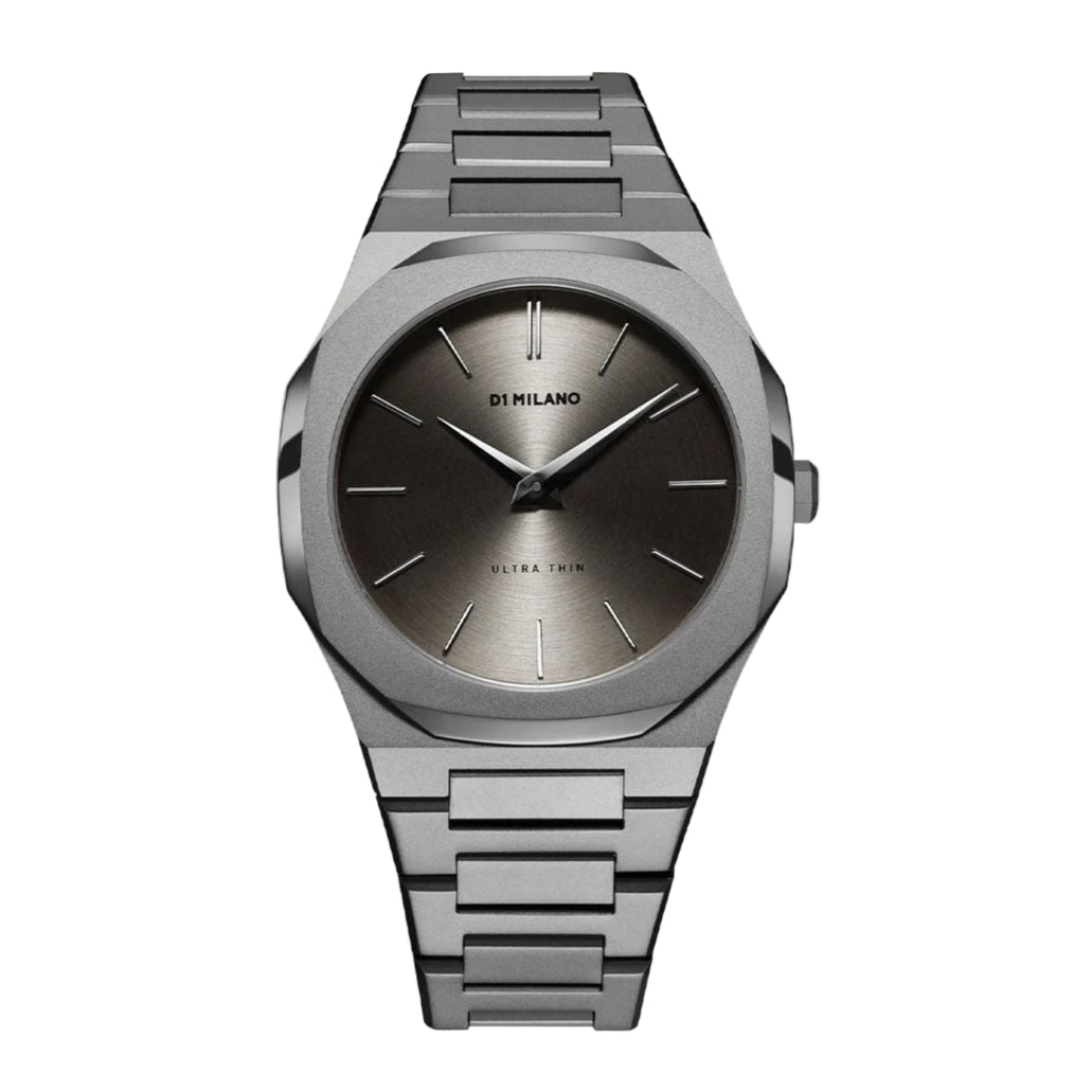 D1 Milano UTBJ22 Ultra Thin Antracite 40 mm – Gun Metal Bracelet Watch
