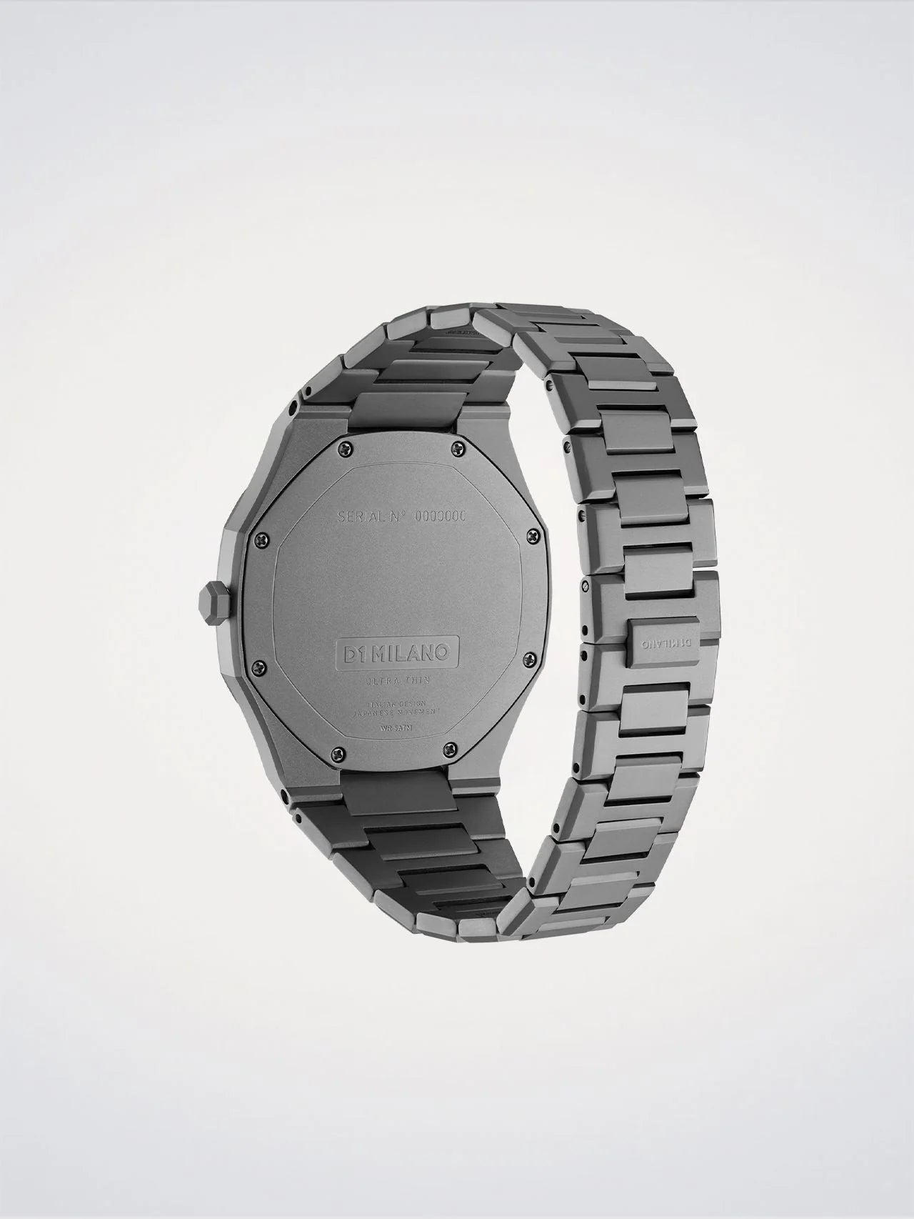 D1 Milano UTBJ22 Ultra Thin Antracite 40 mm – Gun Metal Bracelet Watch
