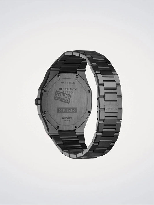 D1 Milano UTBJSH Ultra Thin Shadow 40 mm – All-Black Stainless Steel Watch