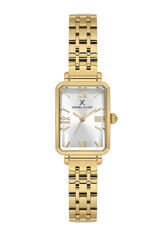 Daniel Klein DK.1.13934-3 Women’s Watch – Gold Stainless Steel, Rectangular Case