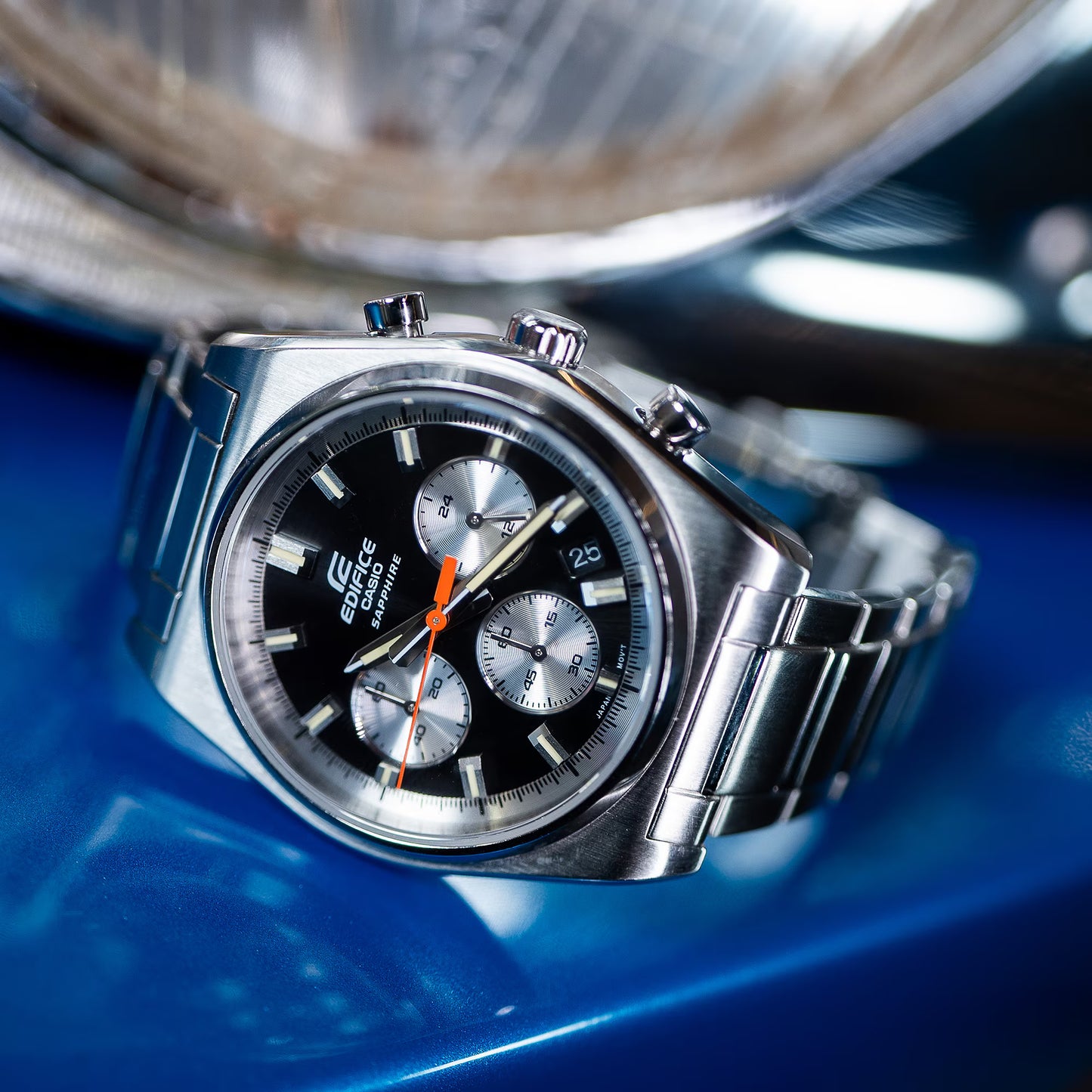 Casio Edifice EFB-730-1AVUDF Men’s Watch – Sapphire Crystal, Stainless Steel, Black Dial