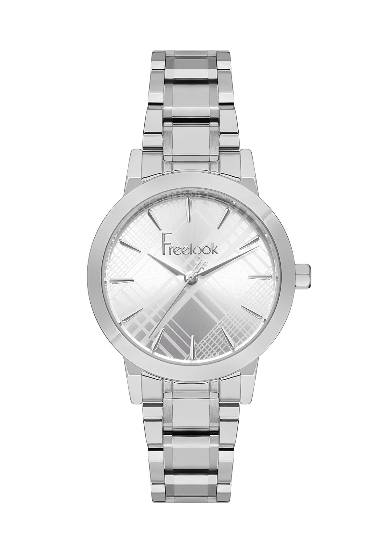 Freelook FL.1.10421-1 Women’s Watch – Silver Stainless Steel, Geometric Dial Design