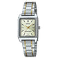 Casio LTP-V007SG-9EUDF Women’s Watch – Two-Tone Square Case, Champagne Dial