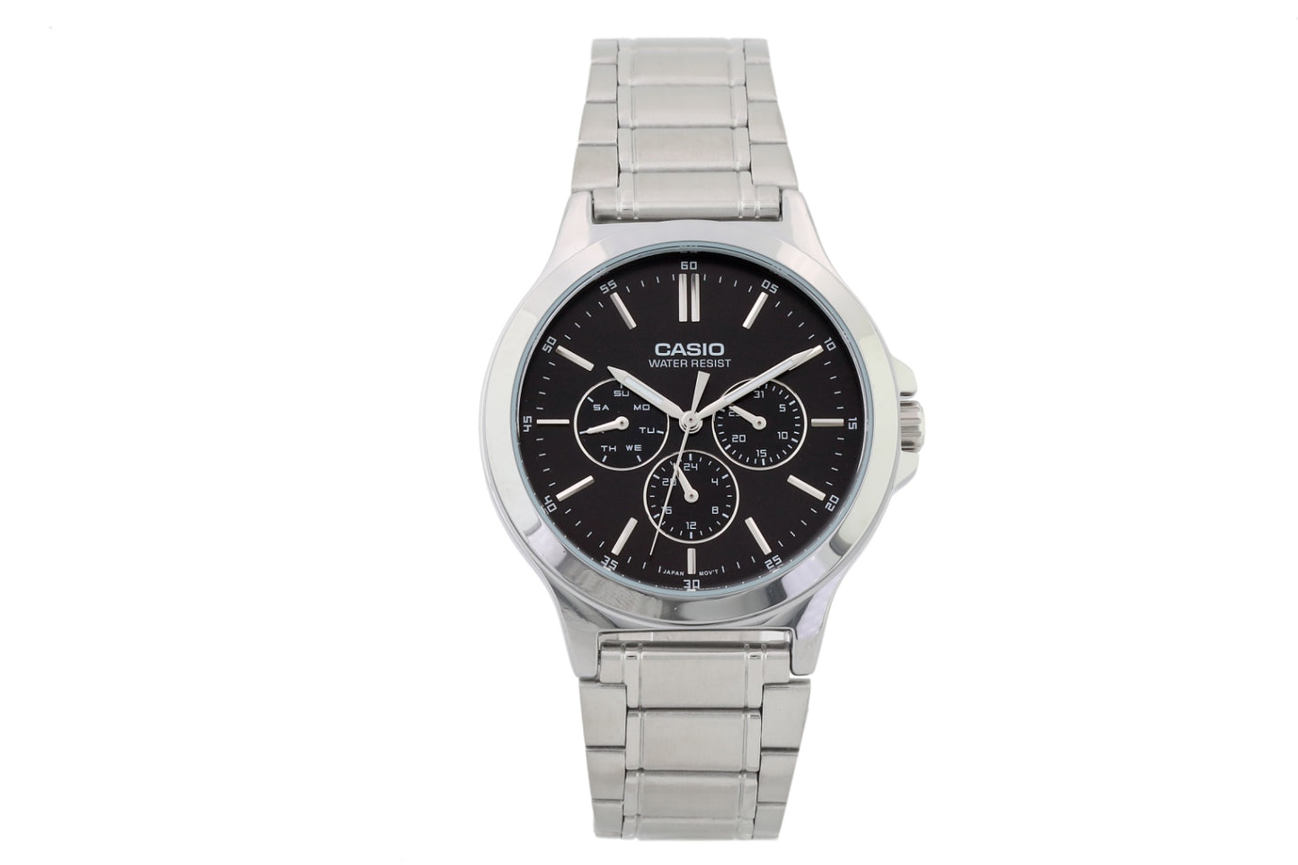 Casio MTP-V300D-1AUDF Men’s Watch – Black Dial, Multifunction Stainless Steel