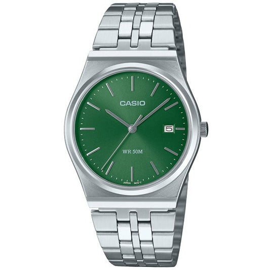 Casio MTP-B145D-3AVDF Men’s Watch – Green Dial, Stainless Steel