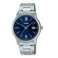 Casio MTP-V002D-2B3UDF Men’s Watch – Blue Dial, Stainless Steel Bracelet