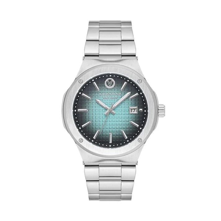 Valentino Orlandi VO.1.10007-3 – Green Gradient Textured Dial Men’s Stainless Steel Watch
